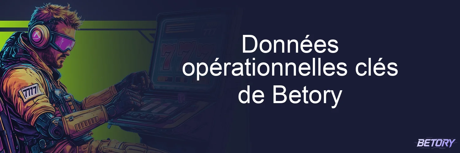 Données opérationnelles clés de Betory